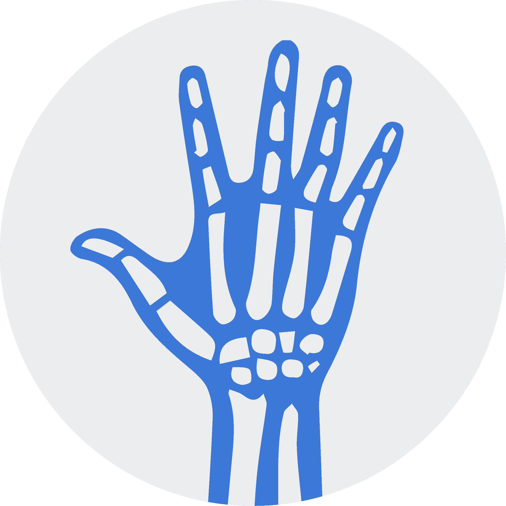 hand icon with bones