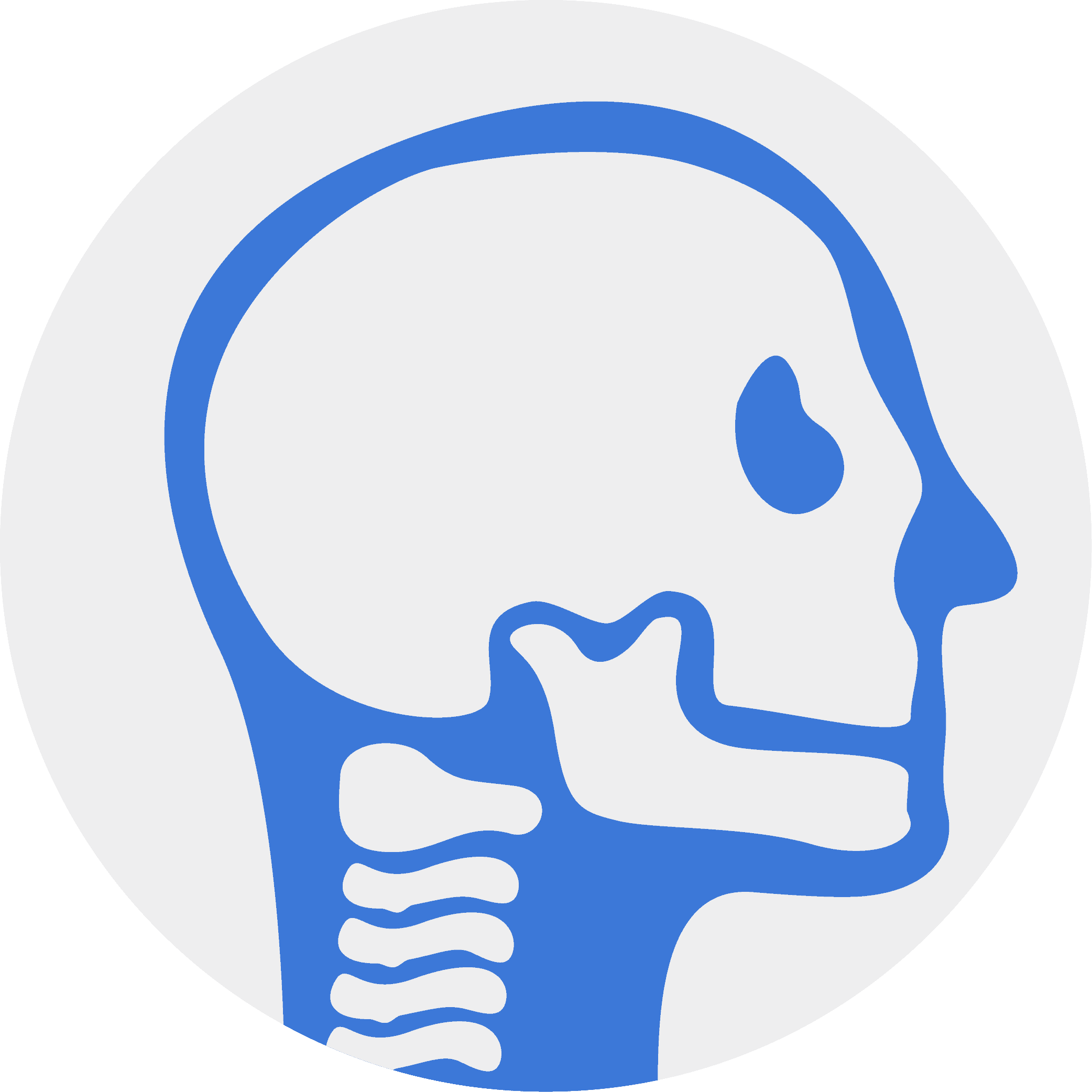 head icon with bone outlines